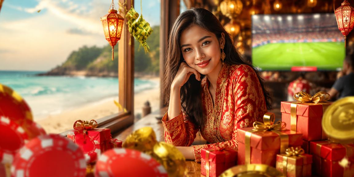 Pengguna menikmati cashback bonus sambil bersantai di kafe dengan suasana tenang
