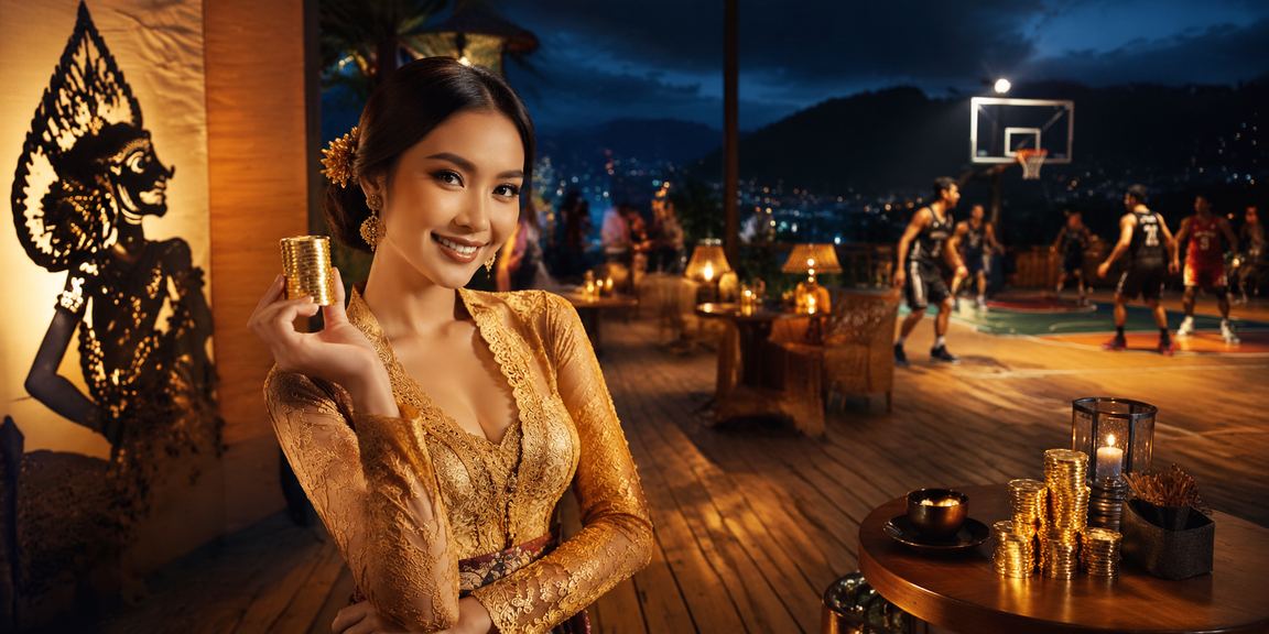 Pria muda menikmati kopi sambil mengecek informasi taruhan basket di laptopnya